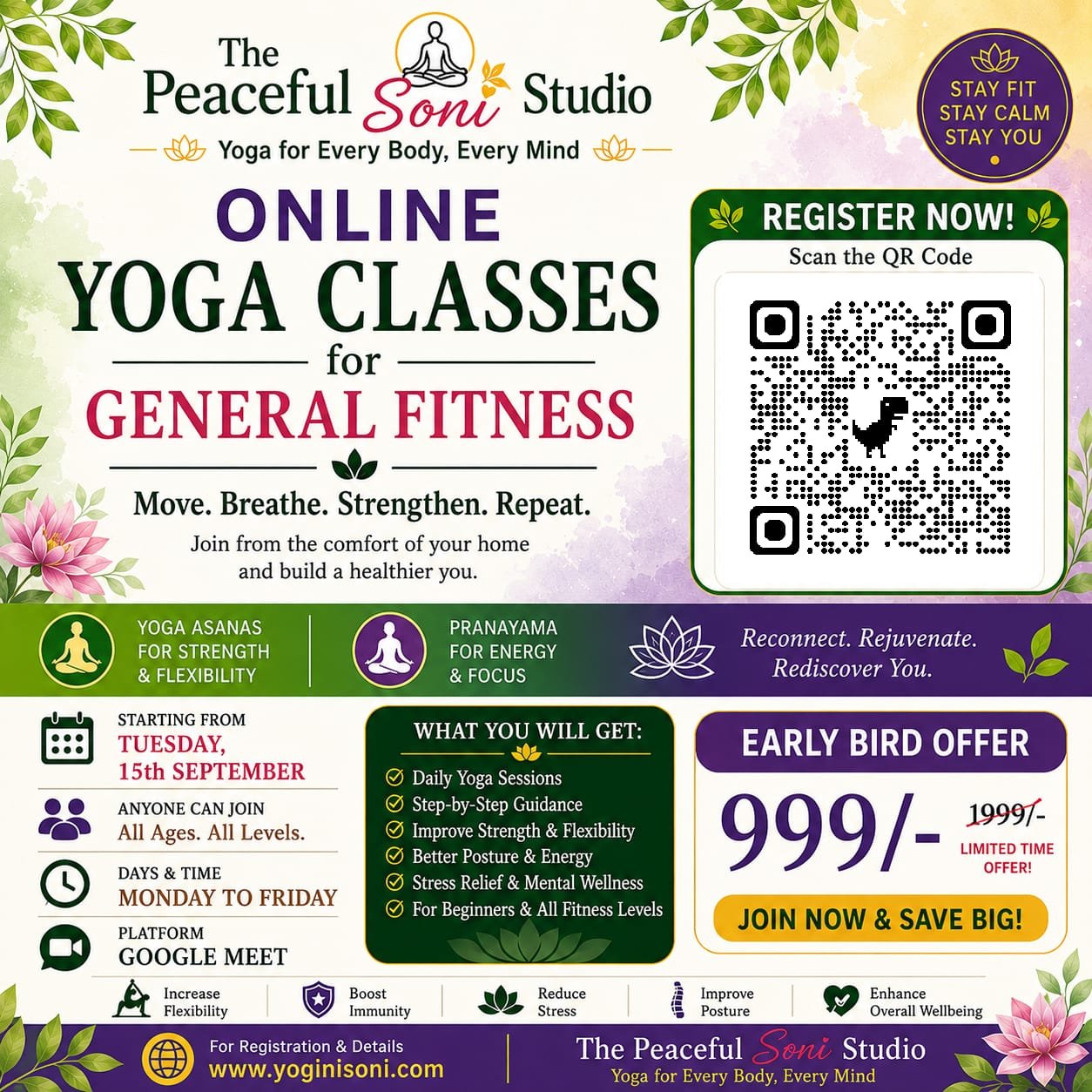 Online Yoga Classes for General Fitness